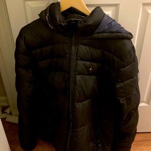 Black Tommy Hilfiger Quilted Coat